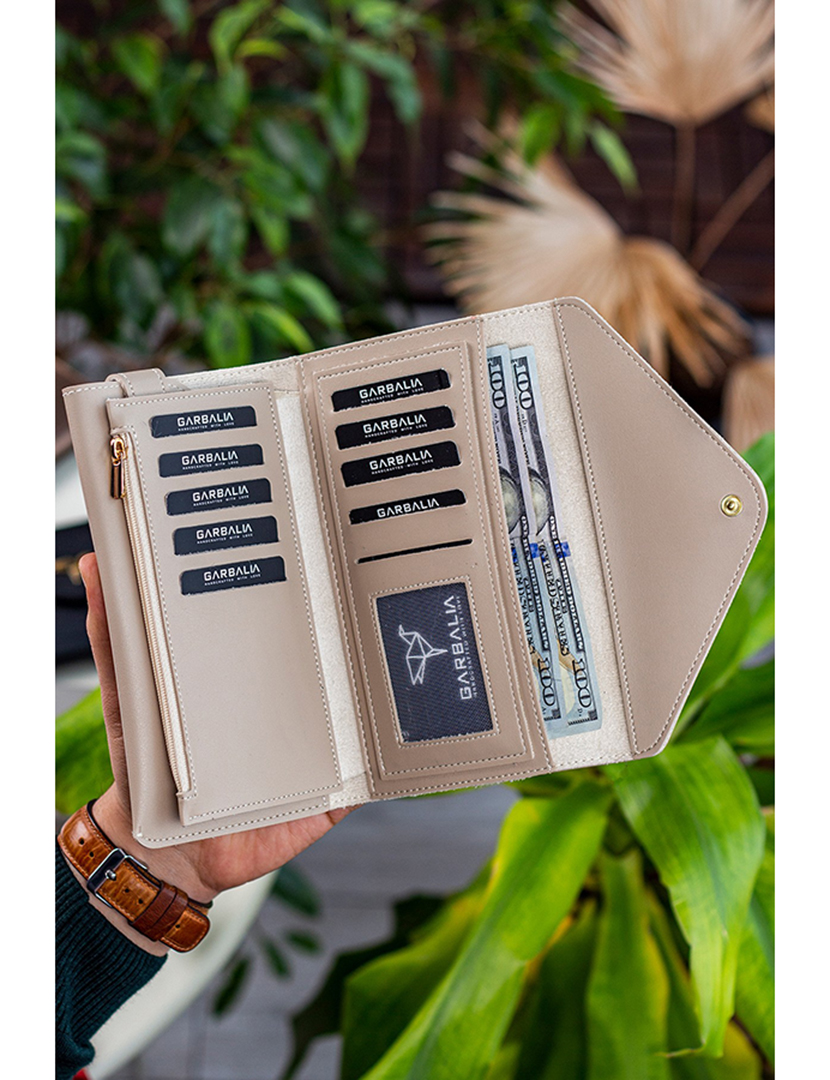 Carteira Senhora Envelope Bege