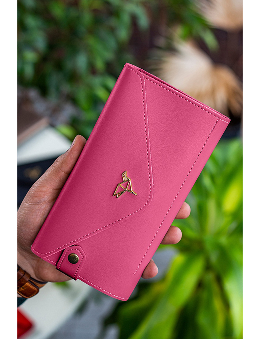 Carteira Senhora Envelope Rosa