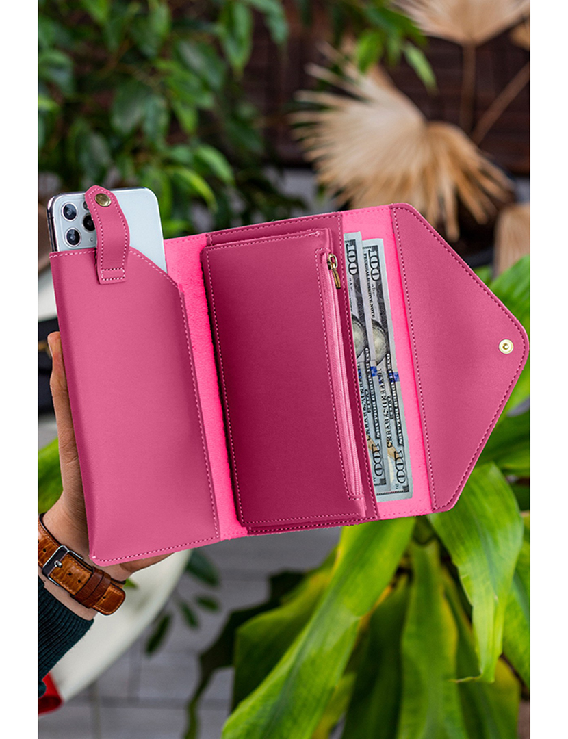 Carteira Senhora Envelope Rosa