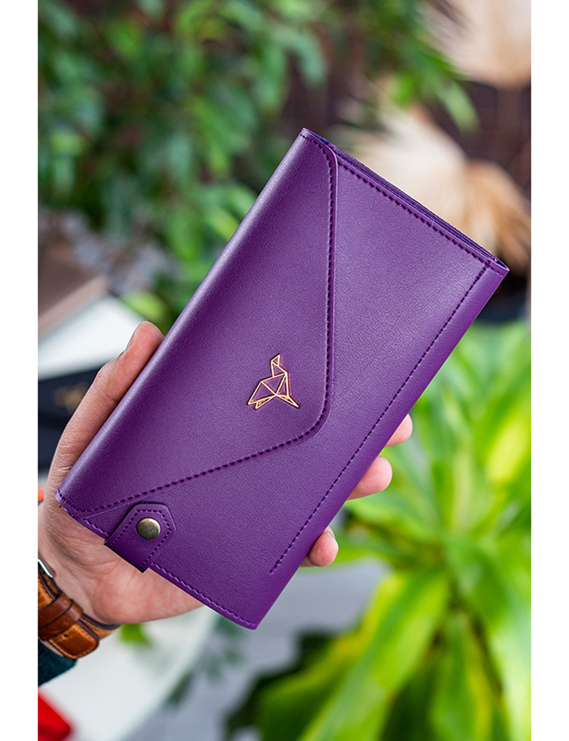 Carteira Senhora Envelope Roxo