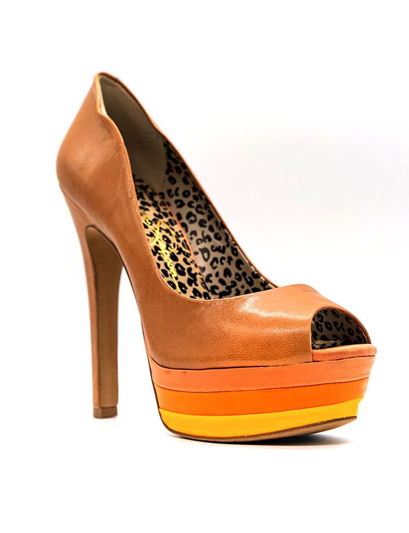 Sapatos Salto Alto Aleeah 6 Laranja