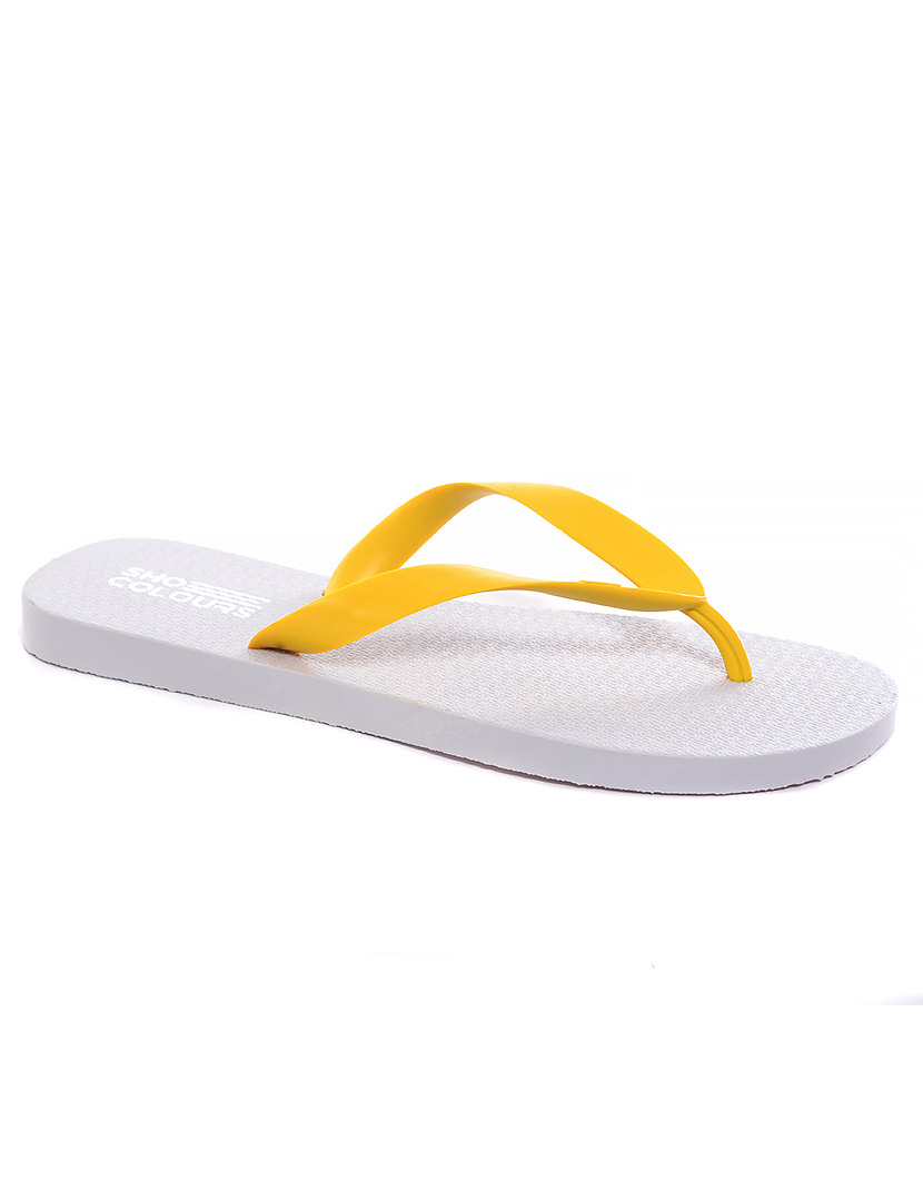 Chinelos ShoeColours Branco e Amarelo