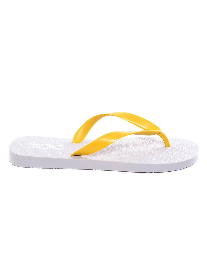 Chinelos ShoeColours Branco e Amarelo