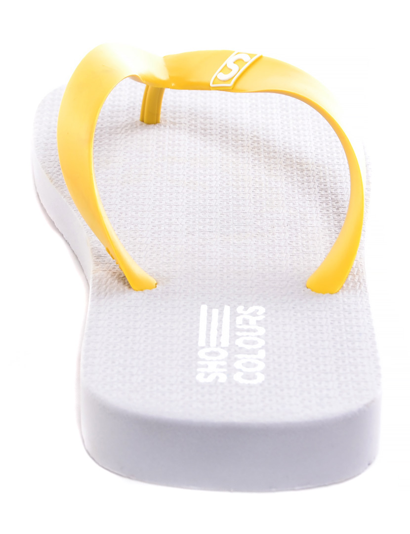 Chinelos ShoeColours Branco e Amarelo