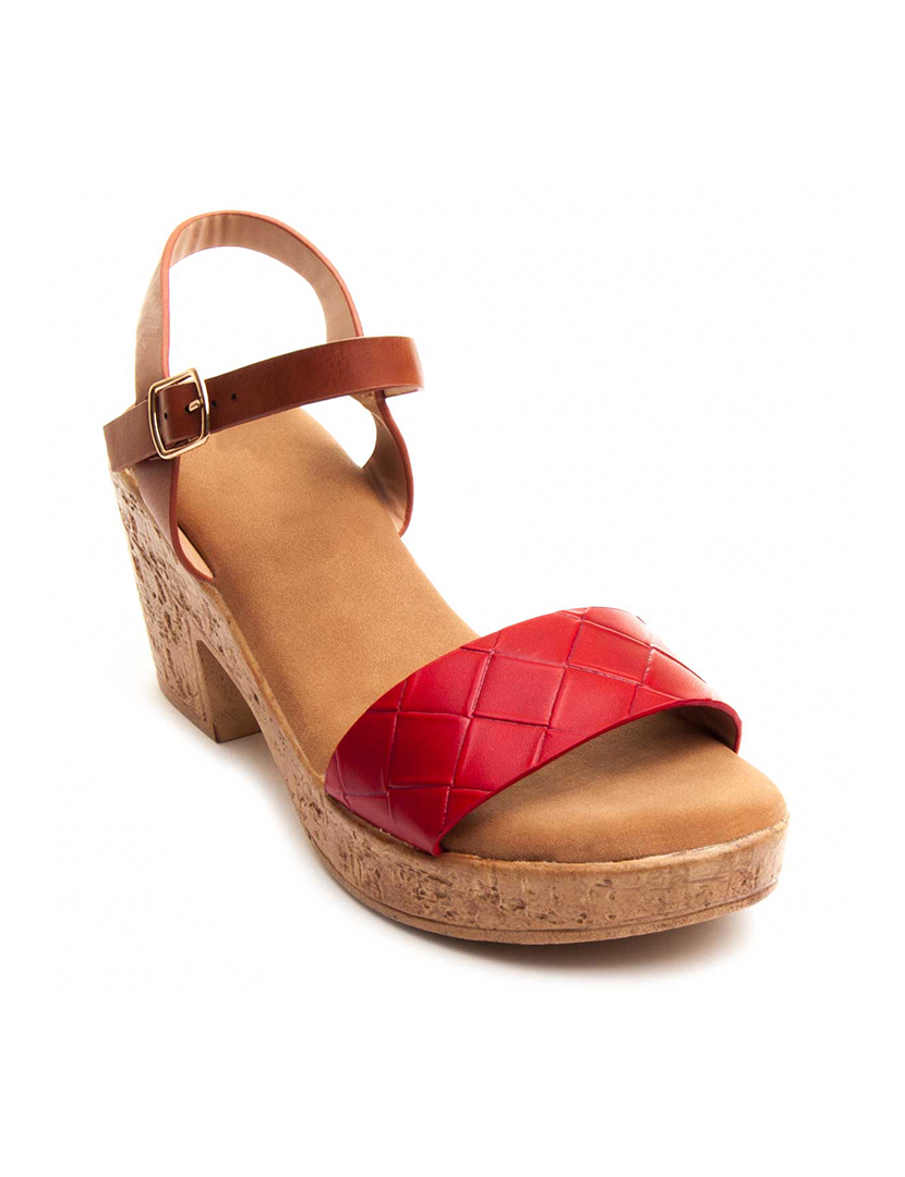 Sandálias Plataforma Fanna Vermelho