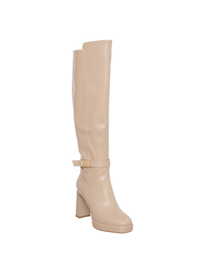 Botas Compridas Salto Alto Nude