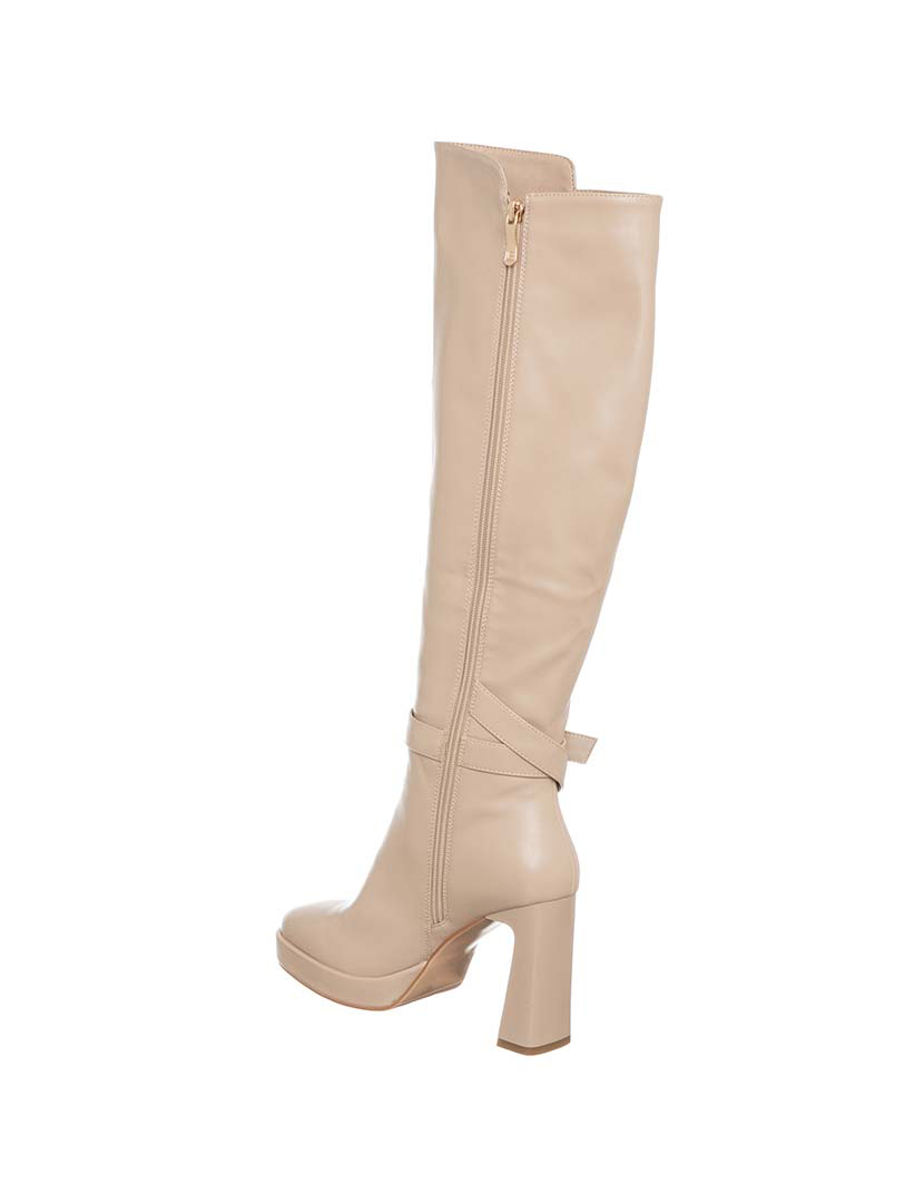 Botas Compridas Salto Alto Nude