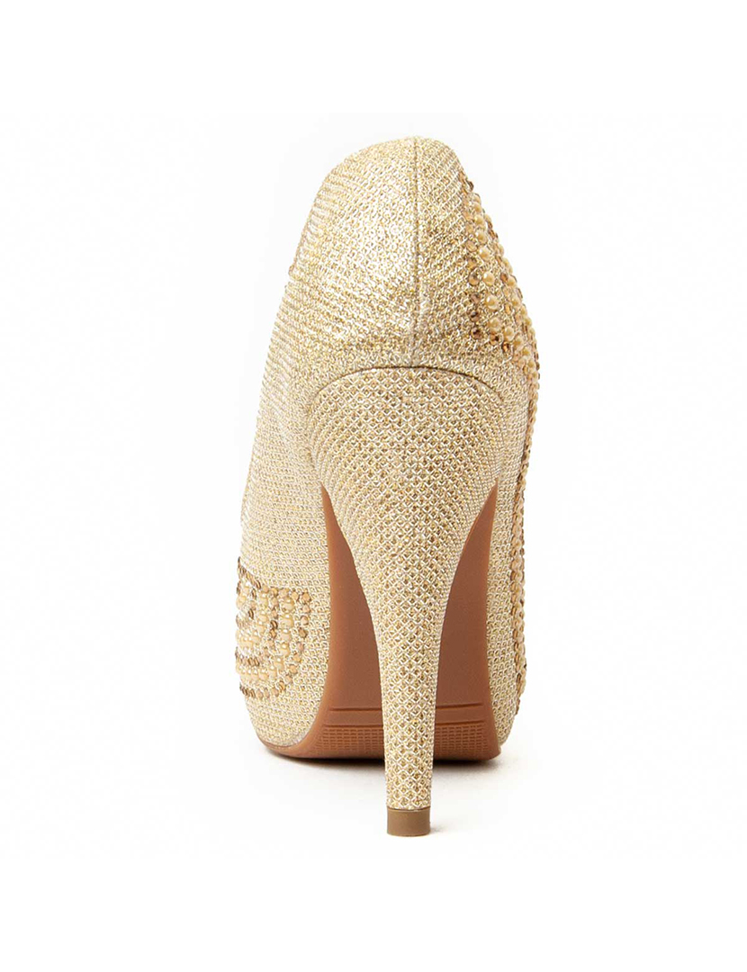 Sapatos com Salto Senhora Dourado