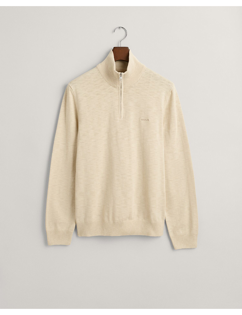 Sweatshirt meio fecho Bege