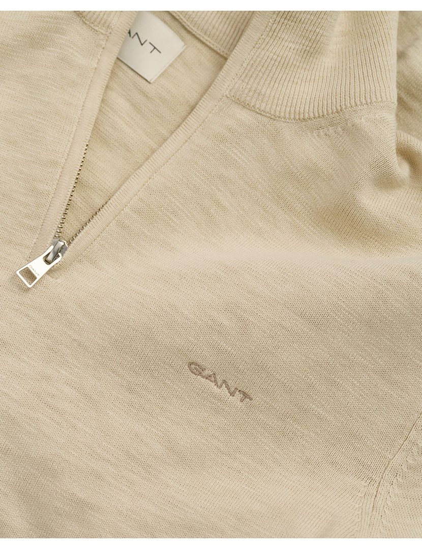 Sweatshirt meio fecho Bege