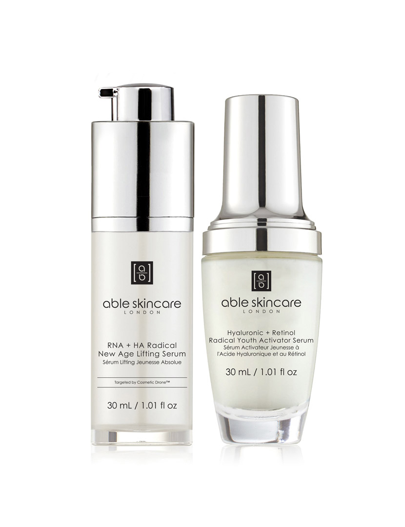 Conjunto Lifting Revolution (2 unidades): Sérum Ativador Radical da Juventude com Ácido Hialurônico + Retinol * Sérum Lifting Radical New Age com RNA + HA