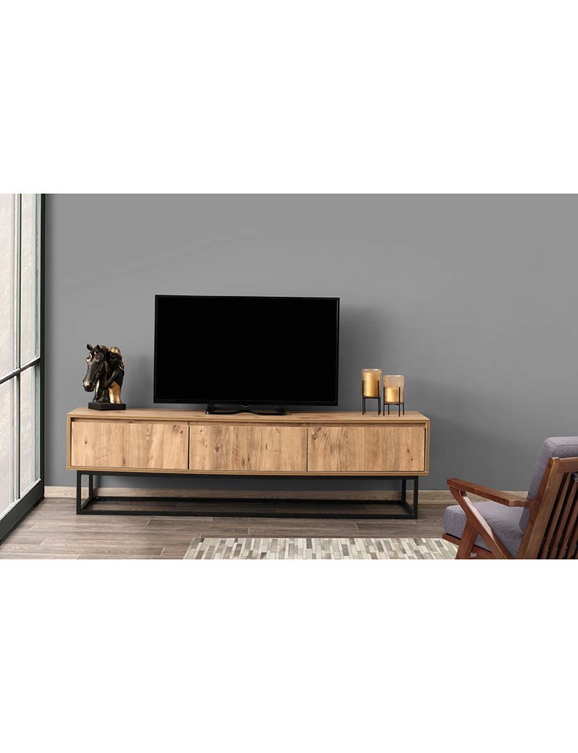 Móvel TV Tilsim 180 Preto/Pinho