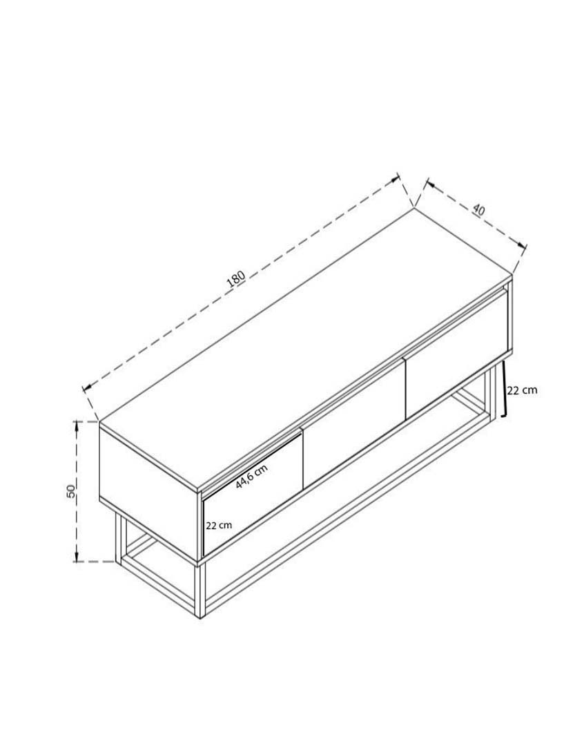 Móvel TV Tilsim 180 Preto/Pinho