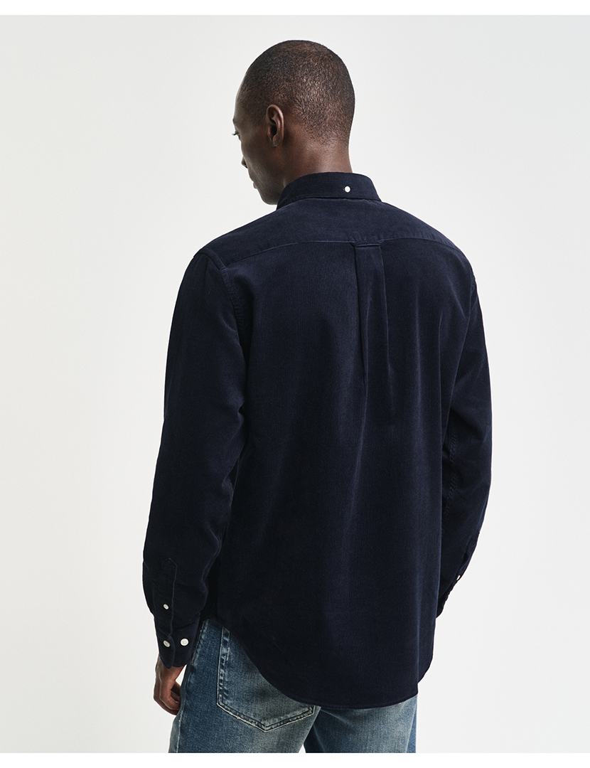 Camisa Regular Fit Corduroy Azul