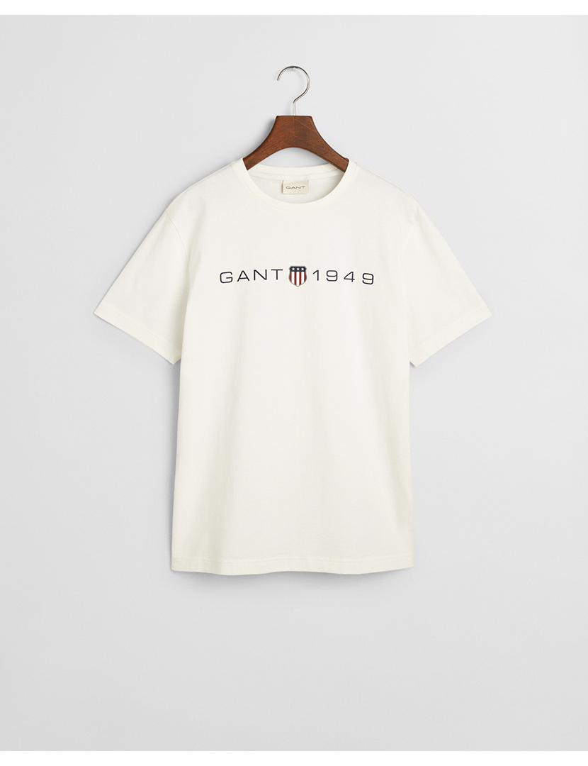 T-Shirt Gráfica Printed Bege