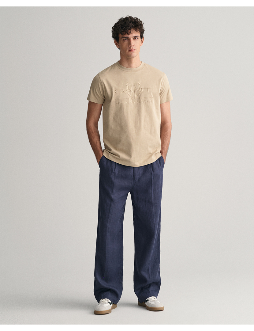 T-Shirt Tonal Archive Shield Bege