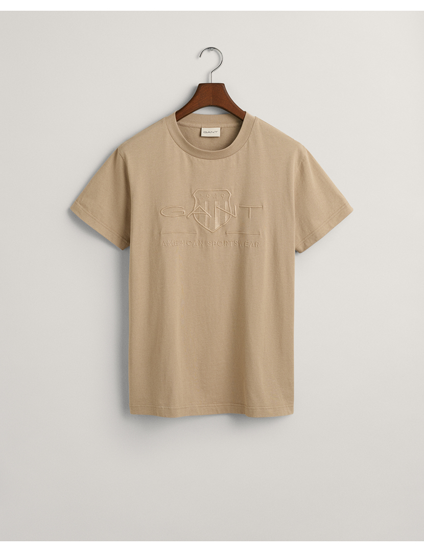 T-Shirt Tonal Archive Shield Bege