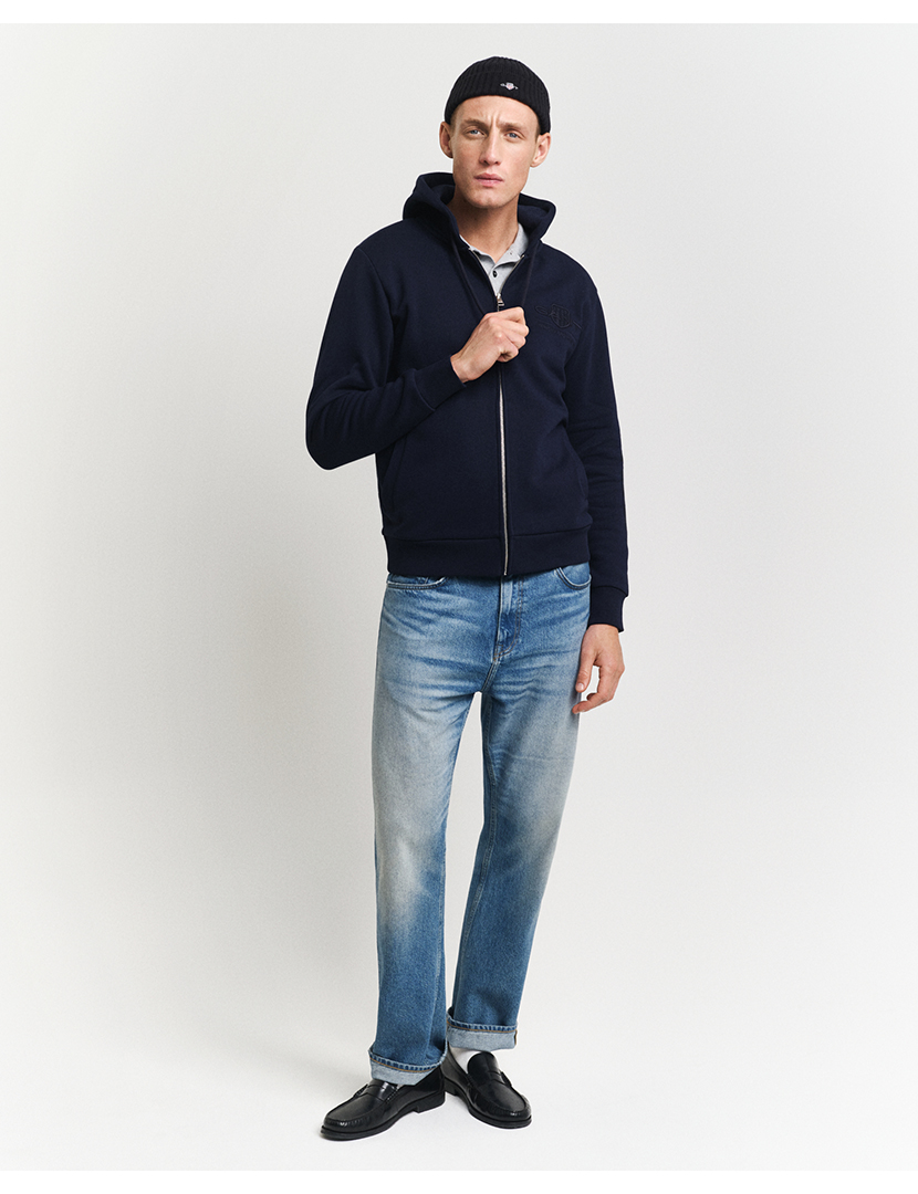 Sweatshirt com fecho Azul