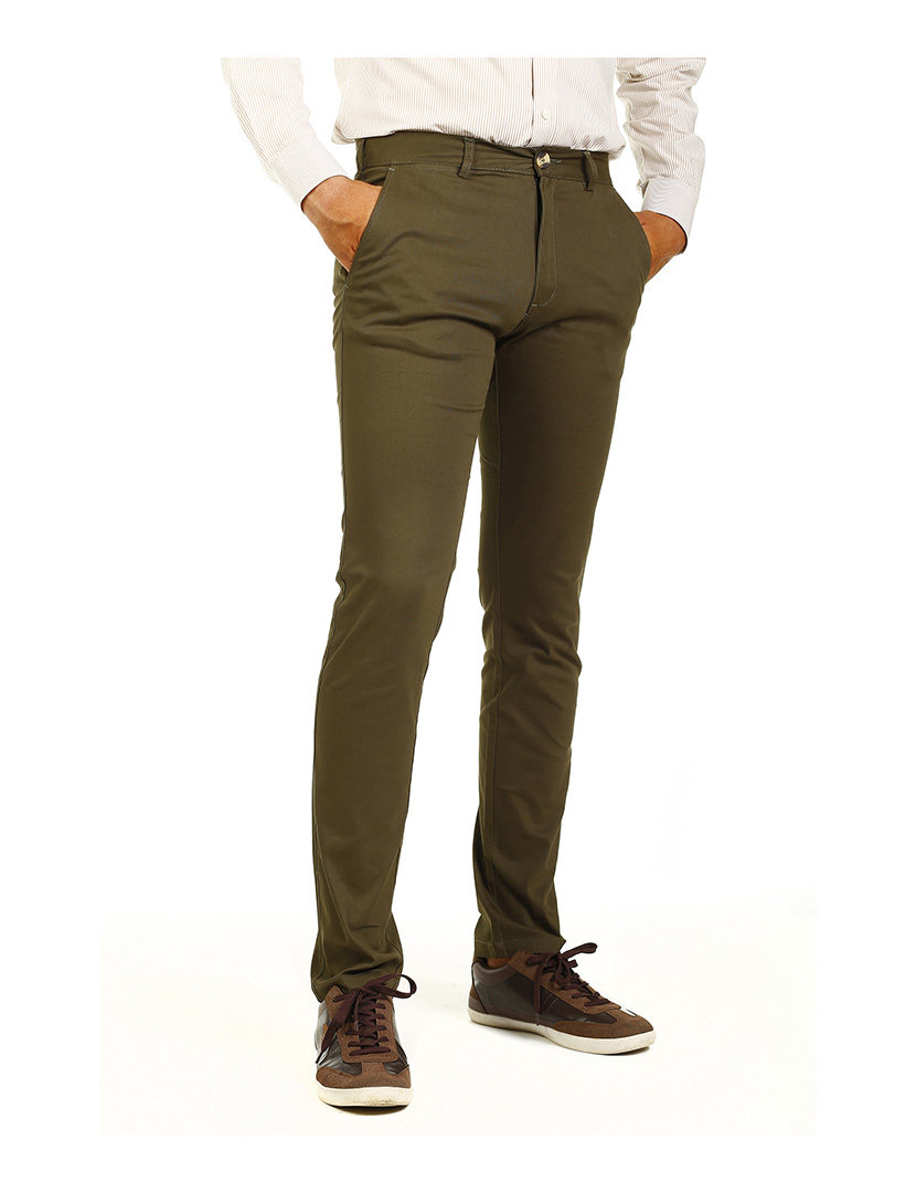 Calças Chino Homem Verde