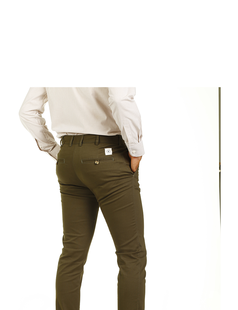 Calças Chino Homem Verde