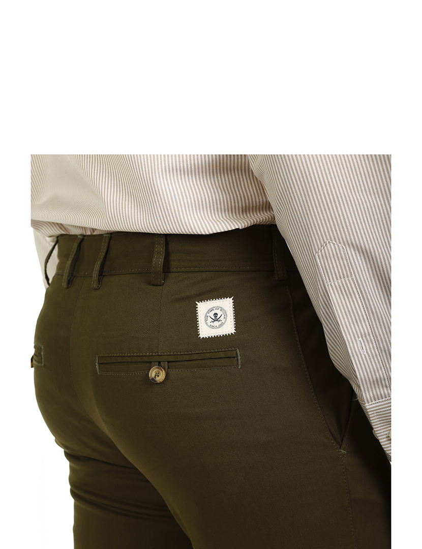 Calças Chino Homem Verde