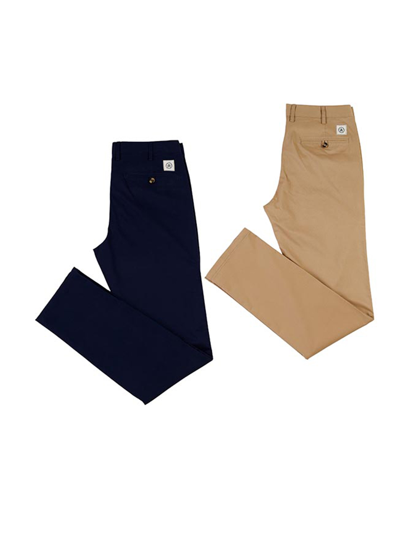 Pack 2 Calças Chino Azul e Castanho