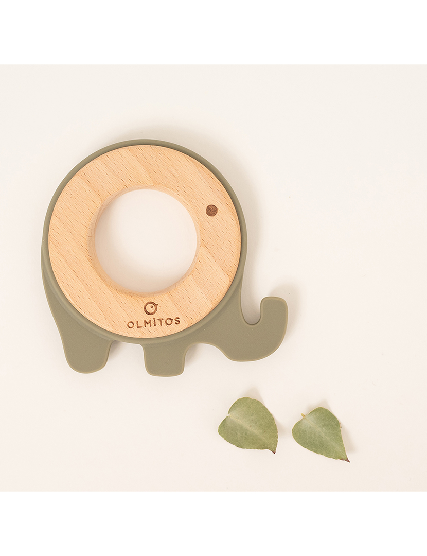 Mordedor Silicone e Madeira de Faia Elefante