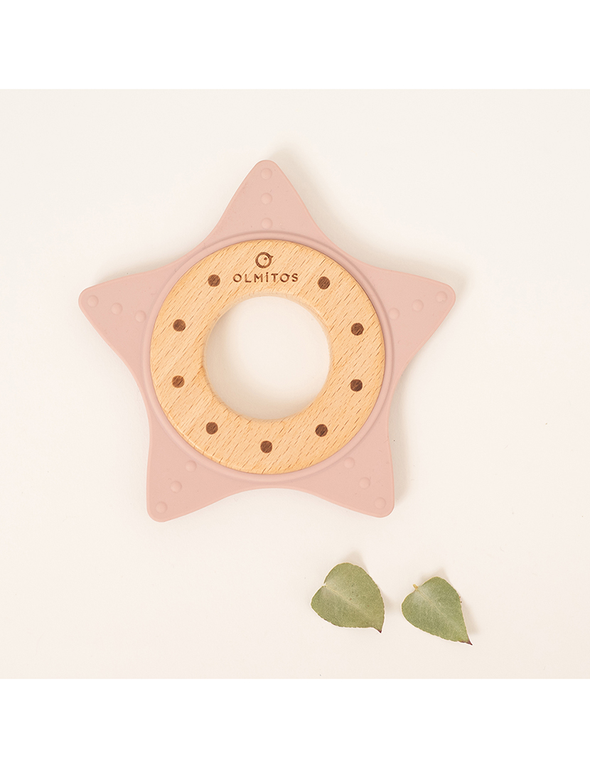 Mordedor Silicone e Madeira de Faia Estrela