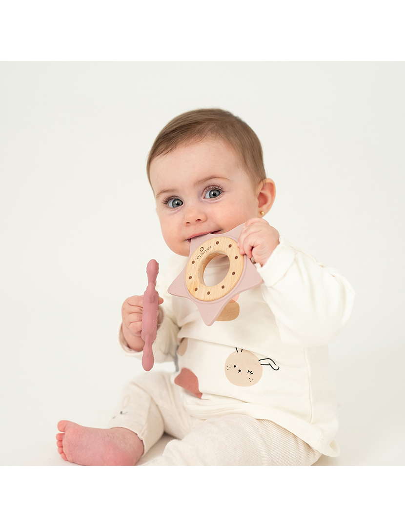 Mordedor Silicone e Madeira de Faia Estrela