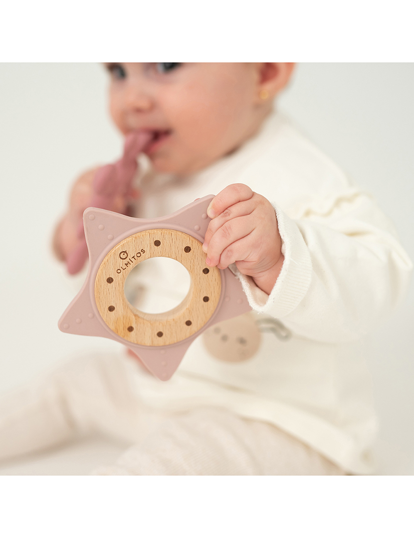 Mordedor Silicone e Madeira de Faia Estrela