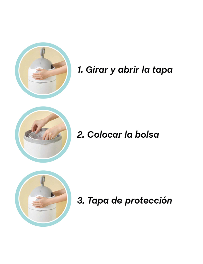 Recipiente Fraldas Branco