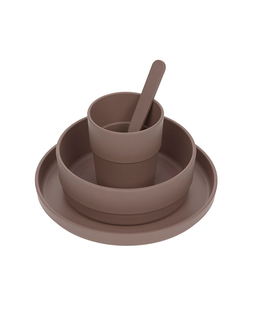 Conjunto Serviço de Mesa Castanho