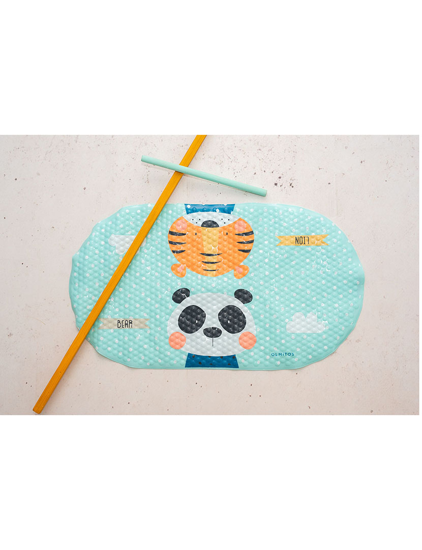 Tapete Banho Panda e Tigre