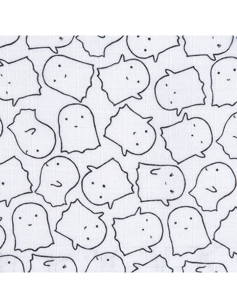 Musselina de Algodão Orgânico 85X85 Multicor (Pacote 3 Unidades)