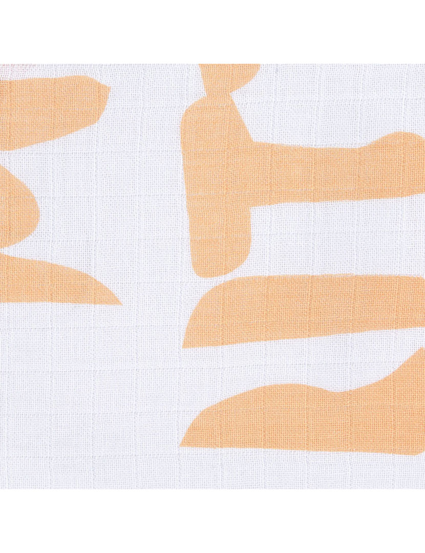 Musselina de Algodão Orgânico 85X85 Multicor (Pacote 3 Unidades)