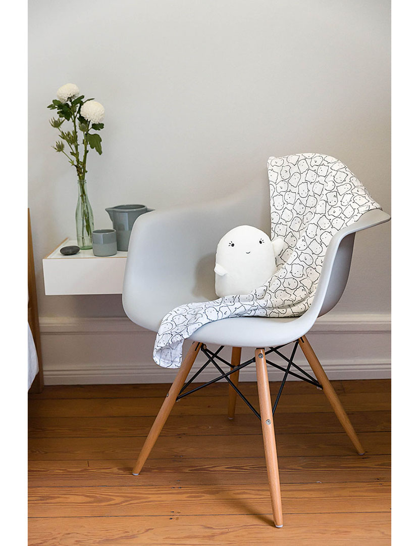 Musselina de Algodão Orgânico 85X85 Multicor (Pacote 3 Unidades)