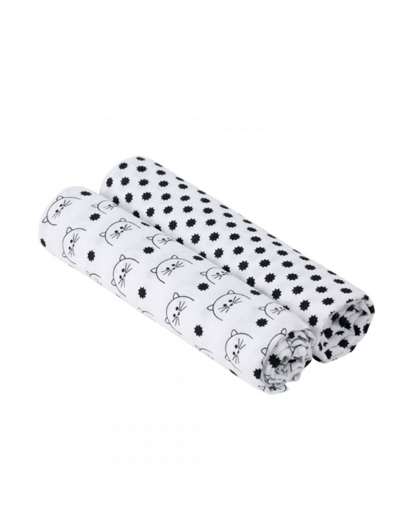 Musselina de Algodão Orgânico 120X120 Multicor (Pacote 2 Unidades)