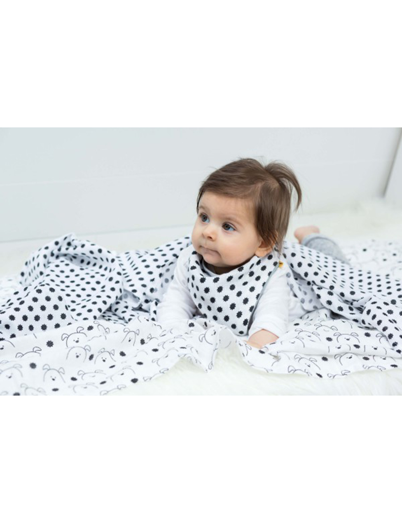 Musselina de Algodão Orgânico 120X120 Multicor (Pacote 2 Unidades)