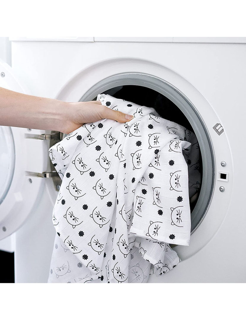 Musselina de Algodão Orgânico 120X120 Multicor (Pacote 2 Unidades)