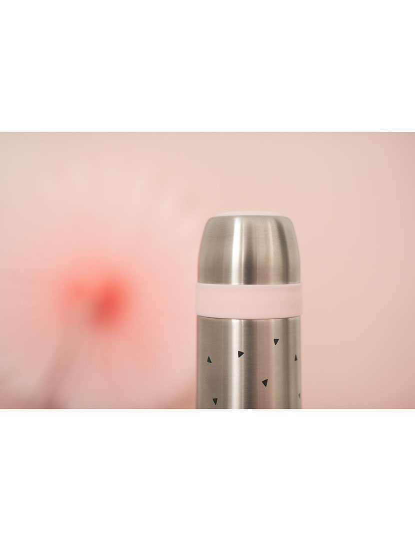 Garrafa Térmica Prateado Rosa