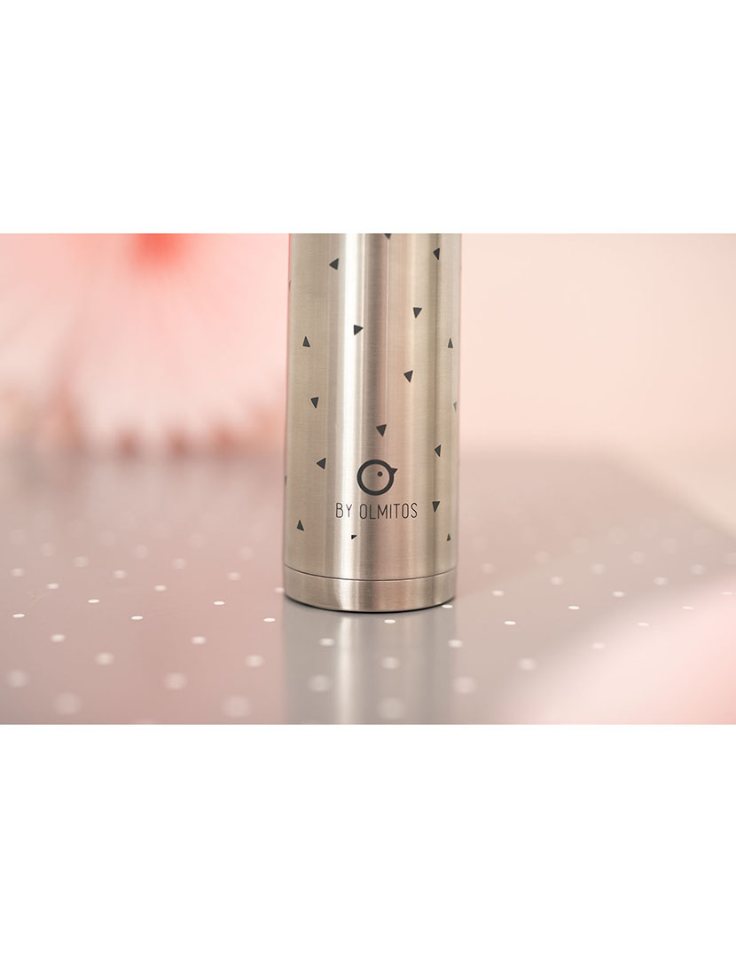 Garrafa Térmica Prateado Rosa