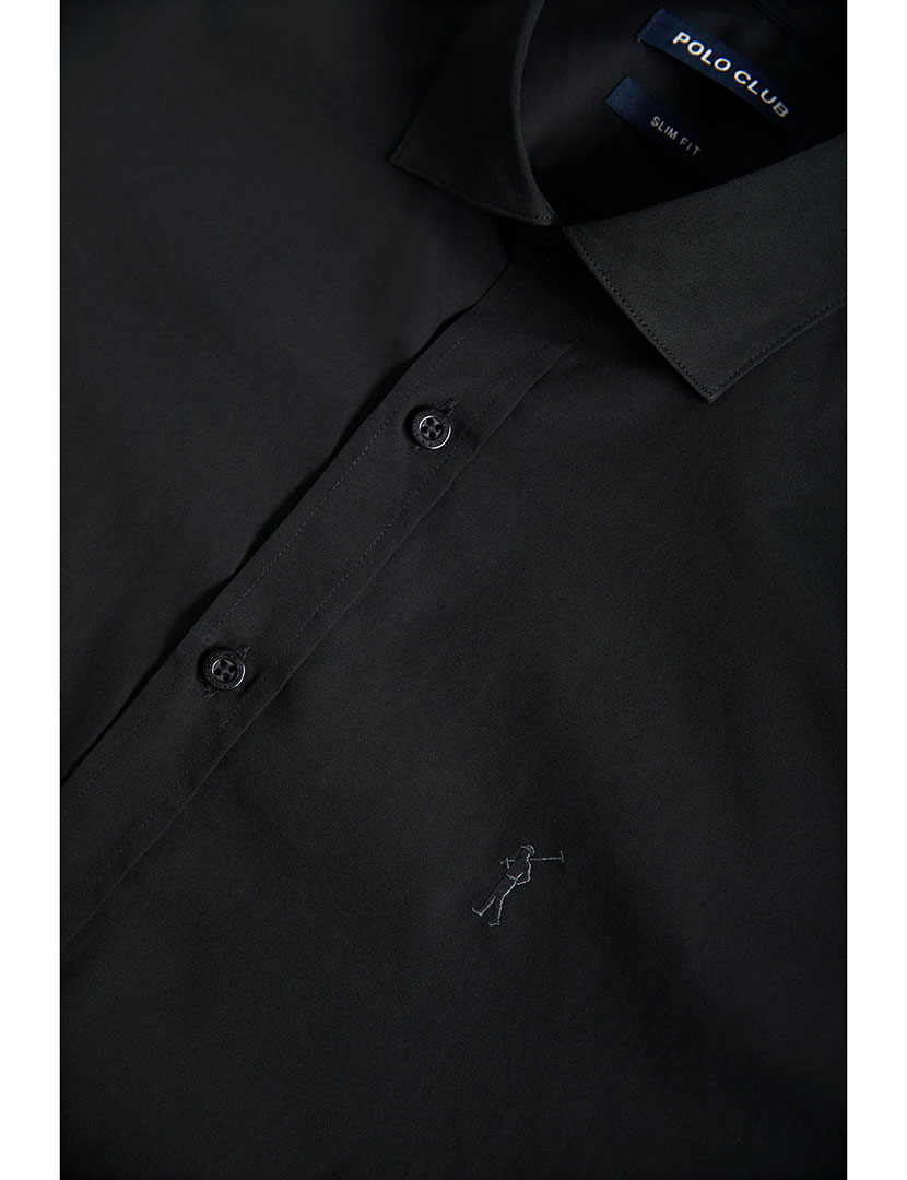 Camisa Rigby Go Slim Poplin Preto