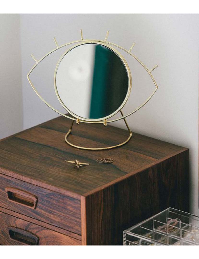 Espelho Cyclops Mesa Dourado