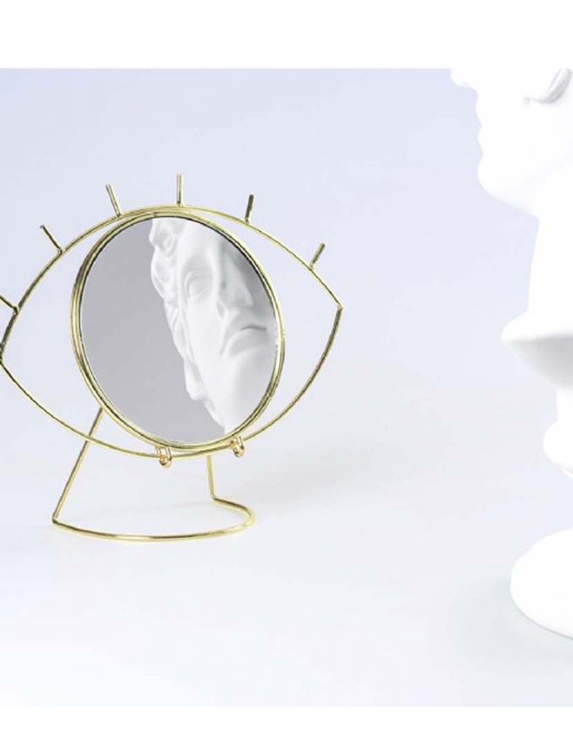 Espelho Cyclops Mesa Dourado