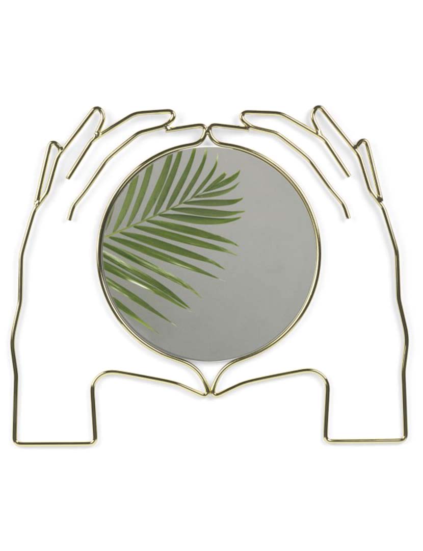 Espelho Xéria Parede L Dourado