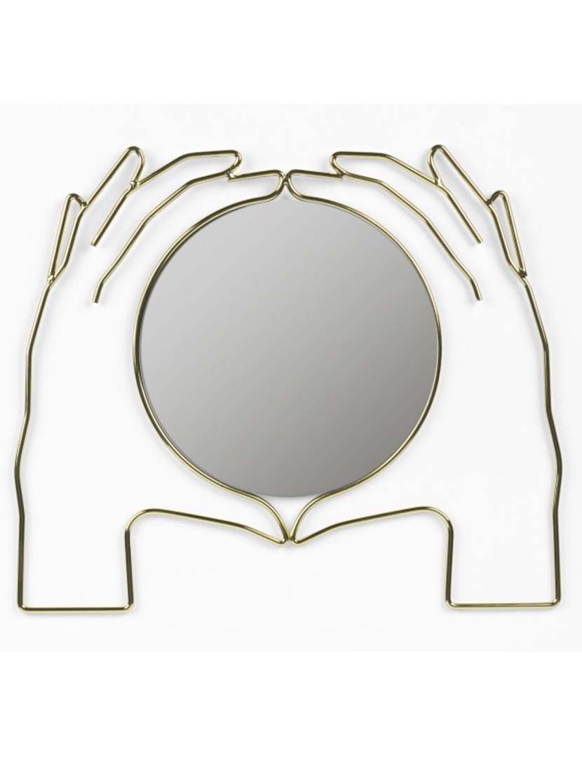 Espelho Xéria Parede L Dourado