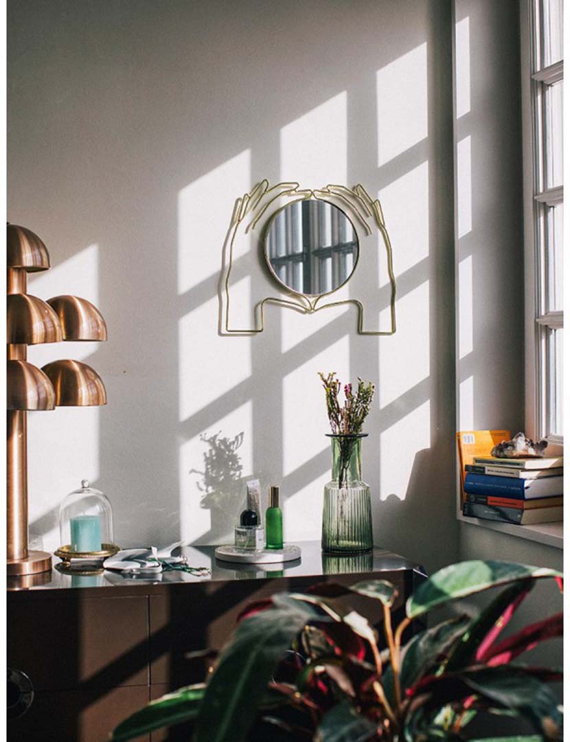 Espelho Xéria Parede L Dourado