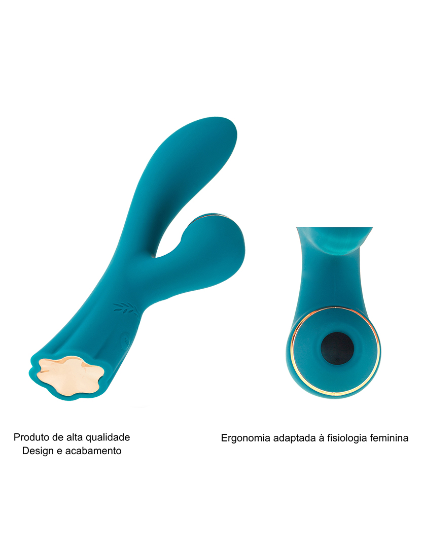 Estimulador de clitóris e Vibrador - 15 programas - Azul