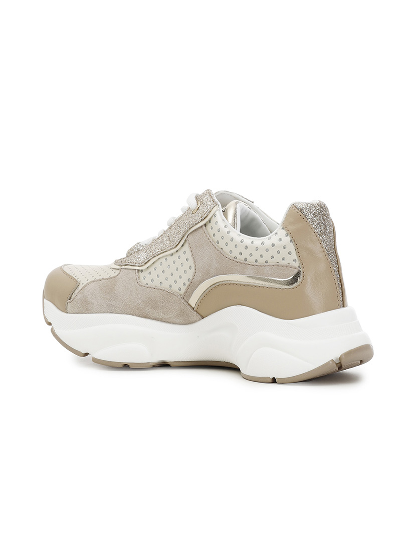 Ténis Senhora Castanho e Dourado