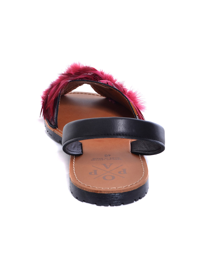 Menorquinas California Plumas Bordô